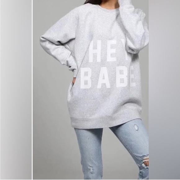 Brunette The Label Sweaters - --ON HOLD--EUC “Hey Babe” Brunette the Label NYB Crew